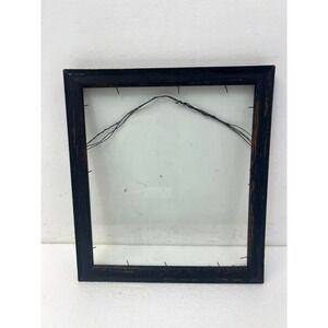Vintage Dark Stained Wood Picture Frame Country Rustic Decor antique Fits 10x12
